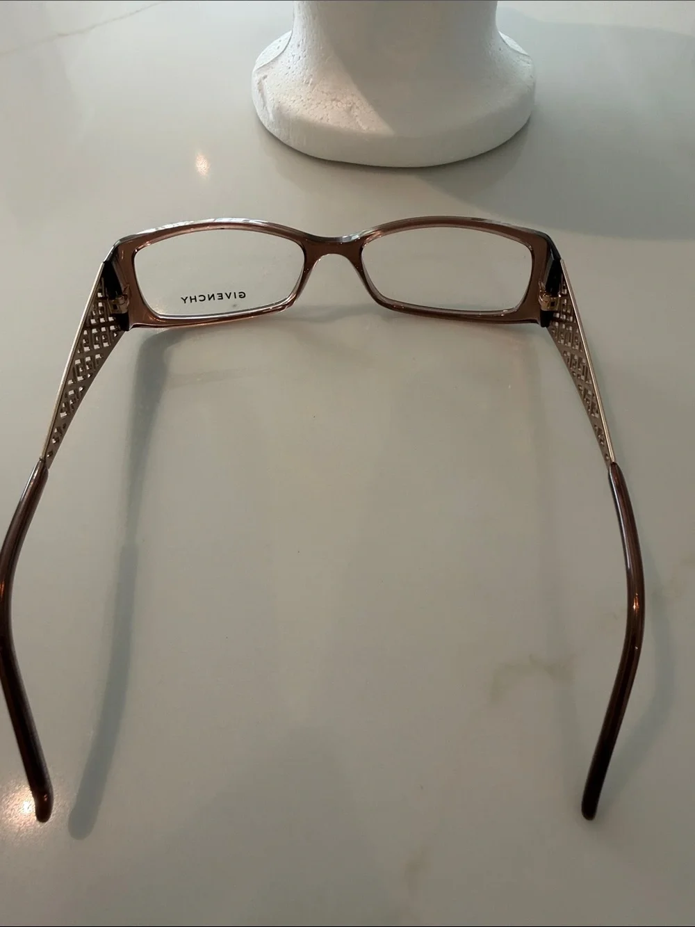 Givenchy Women’s Brown Rectangular Eyeglass Frames-Made in Italy